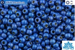 TOHO Beads Round Permafinish Matte Galvanized Denim Blue (PF586F) 11/0 TR-11-PF586F