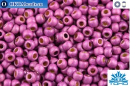 TOHO Beads Round Permafinish Matte Galvanized Sugar Plum (PF580F) 11/0