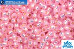 TOHO Beads Round PermaFinish Pink Opal Silver Lined (PF2105) 15/0
