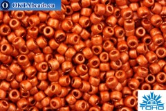 TOHO Beads Round PermaFinish Sun Burnt Orange Galvanized Matte (PF562F) 15/0