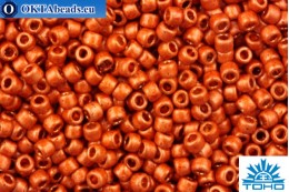 TOHO Beads Round PermaFinish Sun Burnt Orange Galvanized Matte (PF562F) 15/0 TR-15-PF562F