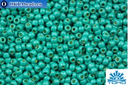 TOHO Beads Round PermaFinish Turquoise Galvanized Matte (PF569F) 11/0 TR-11-PF569F