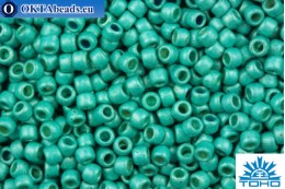 TOHO Beads Round PermaFinish Turquoise Galvanized Matte (PF569F) 15/0 TR-15-PF569F