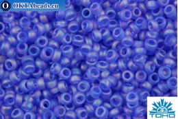 TOHO Beads Round Sapphire Transparent Rainbow Matte (178F) 15/0