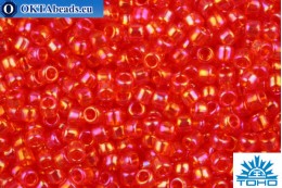 TOHO Beads Round Transparent Rainbow Lt Rubin (165) 15/0
