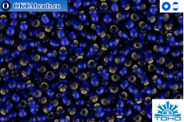 TOHO Beads Silver-Lined Frosted Cobalt (28DF) 11/0 TR-11-28DF