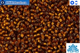 TOHO Beads Silver-Lined Frosted Smoky Topaz (34F) 11/0