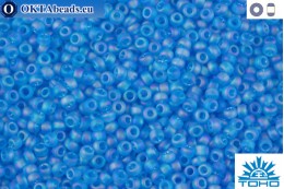 TOHO Beads Trans-Rainbow-Frosted Dark Aquamarine (163BF) 11/0