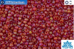 TOHO Beads Trans-Rainbow-Frosted Ruby (165CF) 11/0 TR-11-165CF