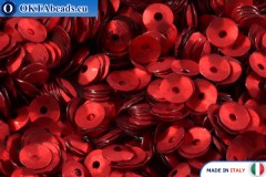 Italian cup sequins Rosso Satinati (466W) 4mm, 50gr