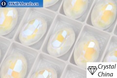 WH Chinarovsky Oval Crystal Blue Glow 18*13mm, 12pc