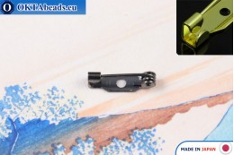 VO brožový můstek Japonsko Hematit 15mm, 25ks JBP011-WH
