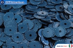 Italian fluted sequins Blu Chiaro Metal (6129) 5,5mm, 50gr