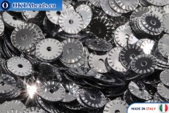 Italian fluted sequins Acciaio Metallizzati (9021) 5,5mm, 50gr