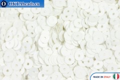 Italian flat sequins Bianco Satinati (176W) 2mm, 50gr