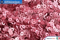 Italian flat sequins Rosa Satinati (306W) 2mm, 50gr