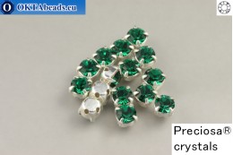 WH Chaton Preciosa Maxima Emerald - silver ss12, ~360pc PR_chat_167-WH