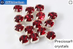 WH Chaton Preciosa Maxima Siam - silver ss12, ~360pc
