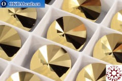 WH COTOBE Crystal 1122 Rivoli Gold Metallic 14mm, 6pc