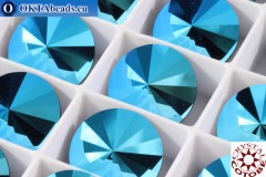 WH COTOBE Crystal 1122 Rivoli Blue Metallic 14mm, 6pc