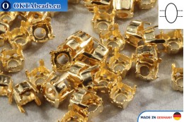 WH Sew on setting Chaton Light Gold ss29, 100pc WH-S-0001