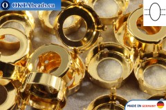 WH Sew on setting Rivoli 24kt Gold 14mm, 100pc