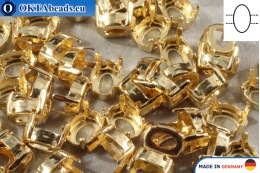 WH Sew on setting Oval Light gold 8*6mm, 100pc