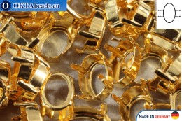 WH Sew on setting Oval Light gold 14*10mm, 100pc