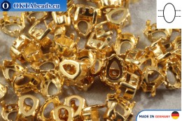 WH Sew on setting Pearshape Light gold 8*6mm, 100pc