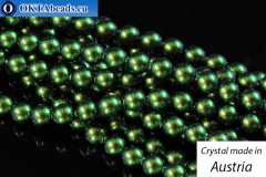 WH Austrian 5810 Pearls Crystal Scarabaeus Green 4mm, 100pc