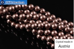 VO Rakouský 5810 Pearls Crystal Velvet Brown 6mm, 100ks WH-SVP-0087