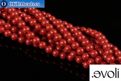 VO evoli Pearls 5810 Crystal Dark Coral 4mm, 100ks