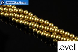 WH evoli Pearls 5810 Crystal Royal Gold 6mm, 100pc WH-SVP-0184