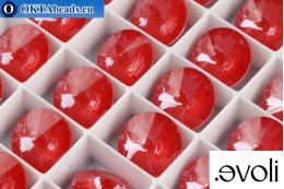 WH evoli Rivoli 1122 Crystal Poppy Red Ignite 14mm, 12pc WH-SVX-0242
