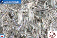 WH COTOBE Beads Twisted bugle Crystal AB (09421) 12mm, 100g