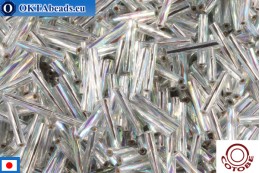 VO COTOBE Beads Twisted bugle Crystal AB (09421) 12mm, 100g WH-cjT-12-09421
