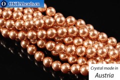 WH Austrian 5810 Pearls Crystal Rose Gold 4mm, 100pc