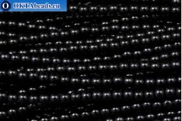 WH Czech glass pearls black (70449) 6mm, ~400pc