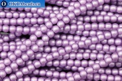 WH Czech glass pearls lilac matte (70022M) 3mm, ~600pc