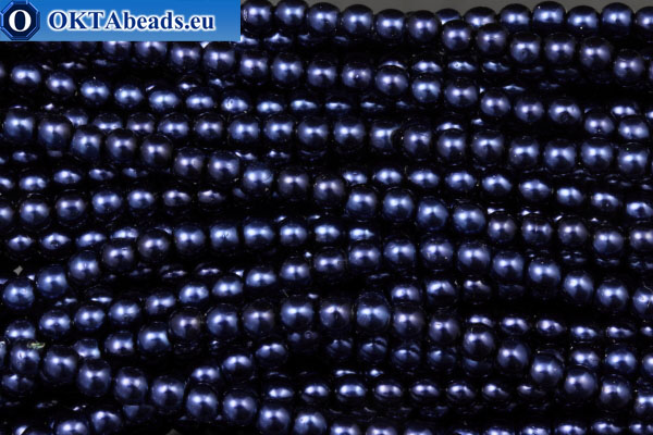 WH Czech glass pearls cobalt (70063) 3mm, ~600pc WH-3-GPR009