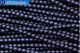 WH Czech glass pearls cobalt matte (70063M) 3mm, ~600pc WH-3-GPR010