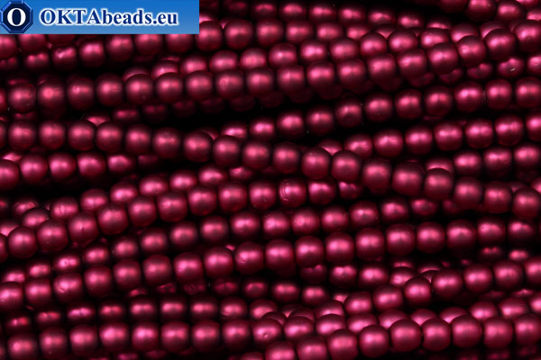 WH Czech glass pearls red matte (70020M) 3mm, ~600pc WH-3-GPR004