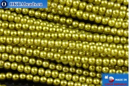 WH Czech glass pearls chartreuse (70456) 2mm, ~600pc