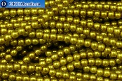 WH Czech glass pearls chartreuse (70456) 3mm, ~600pc