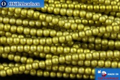 WH Czech glass pearls chartreuse matte (70456M) 2mm, ~600pc