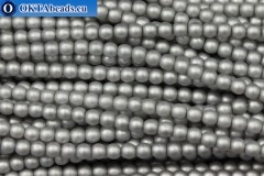 WH Czech glass pearls grey matte (70041M) 3mm, ~600pc