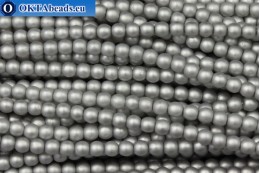 WH Czech glass pearls grey matte (70041M) 3mm, ~600pc