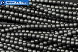 WH Czech glass pearls grey matte (70448M) 3mm, ~600pc WH-3-GPR008