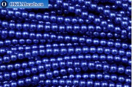 WH Czech glass pearls blue (70033) 3mm, ~600pc WH-3-GPR005