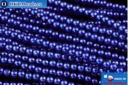 WH Czech glass pearls blue (70033) 4mm, ~600pc WH-4-GPR005